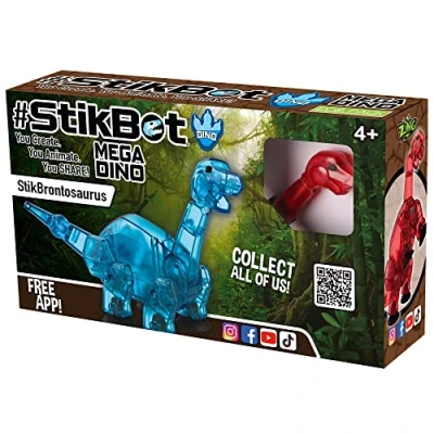 Image of Zing StikBot Mega Dino Brontosaurus (Colour May Vary)