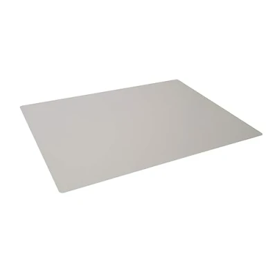 Image of Durable Desk Mat with Contoured Edges 65 x 50cm, Non Slip Back, Made from Polypropylene, Easy to Clean, Grey