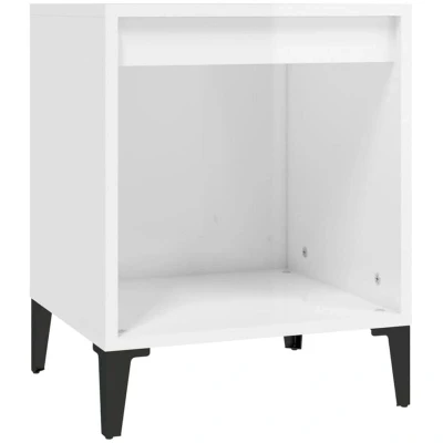 Image of vidaXL Bedside Cabinet High Gloss White 40x35x50 cm