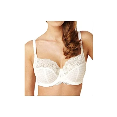 Image of Panache Women&#039;s Envy Stretch Lace Full Cup Balconette Bra, Ivory, 28DD UK