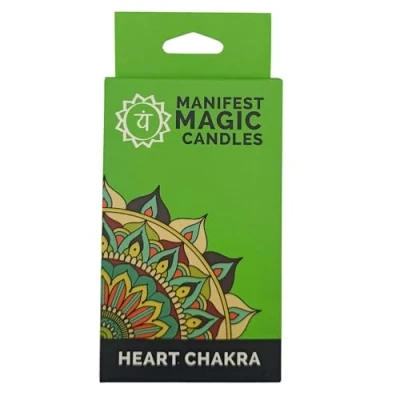 Image of Green Heart Chakra Candles (Pack of 12) Manifest Abundance 90 minutes Burn Time, Soy Wax. Meditation &amp; Spiritual Enhancer, Grounding Energy, Magic Gift Set