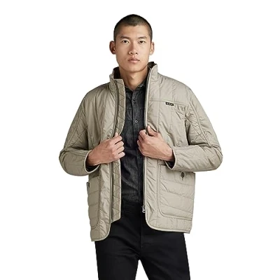Image of G Star RAW Mens Liner Overshirt Beige Cotton Size X Large
