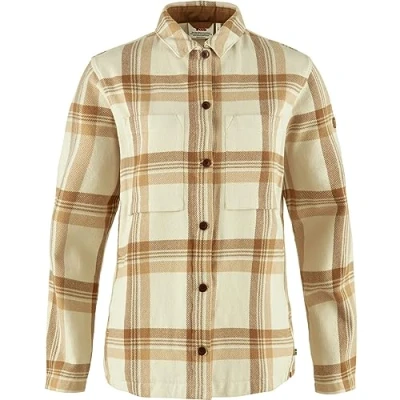 Image of Fjällräven Singi Flannel Overshirt W Buttondown blouse, Women&#039;s, Size: XS, Chalk white dune beige