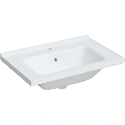Image of vidaXL Bathroom Sink White 71x48x19.5 cm Rectangular Ceramic