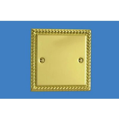 Image of Varilight 1G Blank Plate Georgian Brass XGSB
