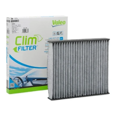 Image of 1253220, 1315686, 1315687, 1354953, 1452344 Pollen Filter VALEO CLIMFILTER PROTECT 698883 Activated Carbon 240mm 209mm 35mm FORD: S Max Mk1