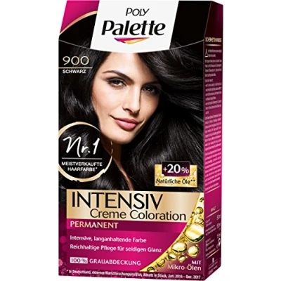 Image of Poly Palette Intensive Cream Colouration 900 Black Level 3 Pack of x 115 ml