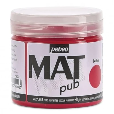 Image of PEBEO Mat Pub 140ml Red Magenta