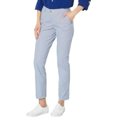 Image of Tommy Hilfiger Women&#039;s Hampton Chino Pant Stripe, 6 Blue/White