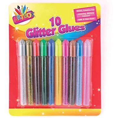 Image of ARTBOX 3 x Glitter Glue Pen Assorted Colours (Pack of 10)