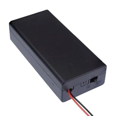 Image of 18650 x 2 Enclosed Battery Holder Flying Leads Electronics DIY Hobby (Pack of 5)