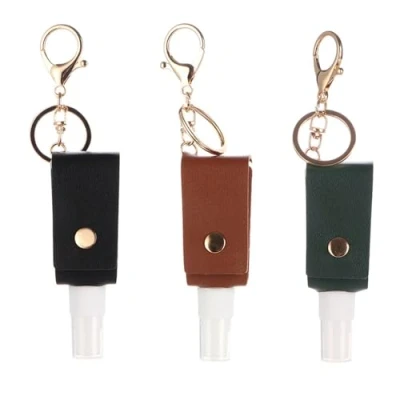Image of ZHUOEEDAAY 3PCS Portable Squeeze Bottle Keychain Refillable Hand Sanitizer Essential Oil for Sanitizer, Travel, Outdoor Activities, School