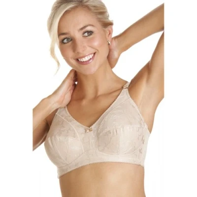 Image of Camille Womens Cotton Comfort Non Wired Soft Cup Beige Bra 42C