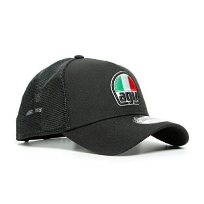 Image of Dainese AGV 9Forty Trucker Snapback Cap, Curved Cap Black N