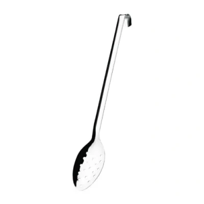 Image of Vogue L672 Perforated Spoon with Hook, 16&quot; Length, Silver