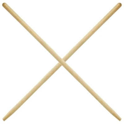 Image of 2 x Hardwood Rake Handle Replacement 120 cm / 47&quot; Long Wooden Shaft for Hoe, Broom, Spade, Shovel, Fork Durable Garden Pole DIY, Landscaping, Construction, Renovation, Yard Work, Outdoor Use