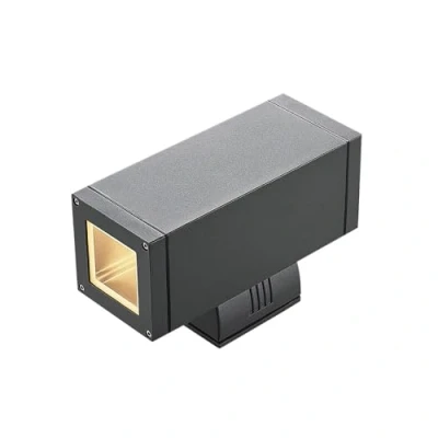 Image of Lucande Outdoor Wall Light &#039;Stani&#039; dimmable (Modern) in Silver Made of Aluminium (2 Sources, E27) from lamp for Exterior/Interior Walls, House, Terrace und Balcony
