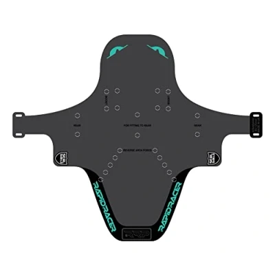 Image of RRP Rapid Racer Products Unisex&#039;s Enduro Mudguard, Black/Torquoise, One Size