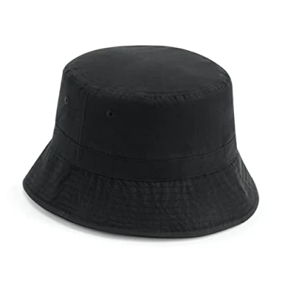Image of Beechfield B84R Recycled Polyester Bucket Hat Black S/M