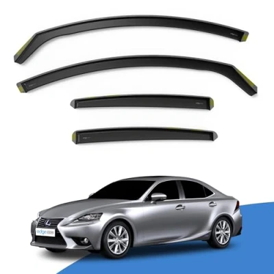 Image of Edgevisors Wind Deflectors Set Fits: LEXUS IS MK3 2013 2020 4 Door Saloon 4pc