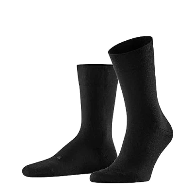 Image of Mens 1 Pair Falke Stabilizing Wool Everyday Socks Black 7 8