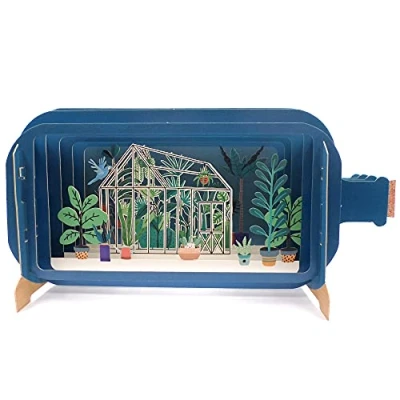 Image of Message in A Bottle Gardening Pop Up Birthday Greeting Card by Alljoy Cards MIB117
