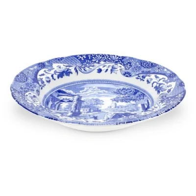 Image of Spode Blue Italian Set of 4 23cm Soup Plates