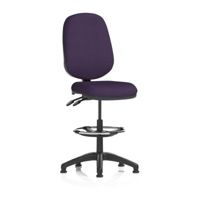 Image of Eclipse Plus II Lever Task Operator Chair Purple With Draughtsman Kit