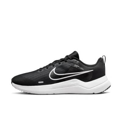 Image of Nike Performance Downshifter 12 Neutral running shoes, Men&#039;s, Size: 9.5, Black/white/dark smoke grey/pure platinum Textile/synthetics