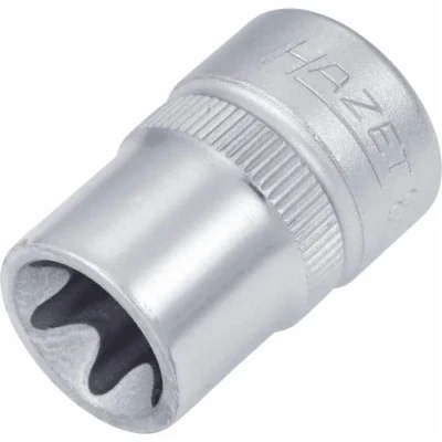 Image of 54709, ASE46834800000 Socket HAZET TORX 880 E14 Chrome Vanadium Steel Knurled