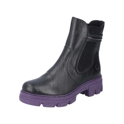 Image of Rieker Women&#039;s 74690 Chelsea Boot, Black, 7.5 UK