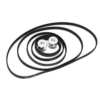Image of VGOL 6PCS 2GT 6 3D Printer Timing Belt 110mm 122mm 158mm 200mm 300mm 400mm Closed Loop Rubber 6mm Width &amp; 2PCS Pulley 20 Teeth 5mm Bore