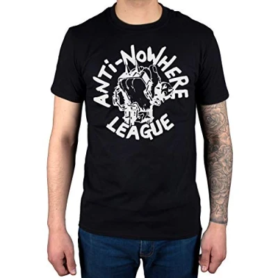 Image of Mens Anti Nowhere League Unisex T Shirt The Perfect Crime Scum Black