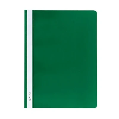 Image of Herlitz 975458 File Folders A4 PP with Transparent Front Cover, Pack of 10, Green