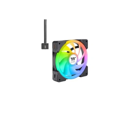 Image of Thermaltake SWAFAN EX 14 ARGB PC Cooling Fan/ 3 Fan pcak/ 500 2000 RPM/Magnetic Connection/Reversable Blades/sync with MB RGB Software/ 140mm / Black