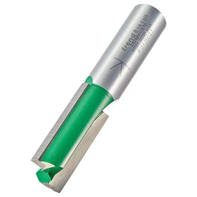 Image of Trend CraftPro Straight Two Flute Router Cutter Bit, 1/2 Inch Shank, 15mm Cut Diameter &amp; 35mm Length, Tungsten Carbide Tipped, C024BX1/2TC