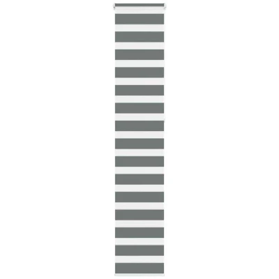 Image of vidaXL Zebra Blind Dark Grey 40x230 cm Fabric Width 35.9 Polyester