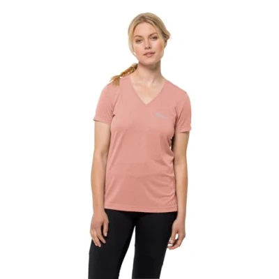 Image of Jack Wolfskin Women&#039;s Crosstrail T Shirt, Rose Dawn, L