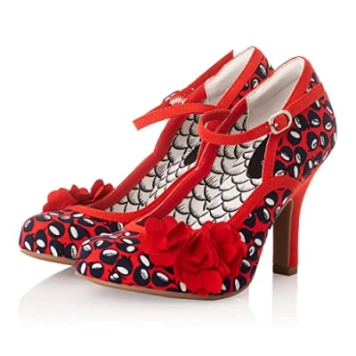 Image of Ruby Shoo Danica Bar Shoe with Indulgence Soles Red UK 5