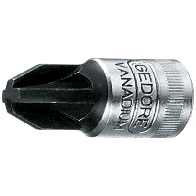 Image of Gedore IKS20PZD3 1/4 PZ3 x 28 mm Screwdriver Bit Socket Silver