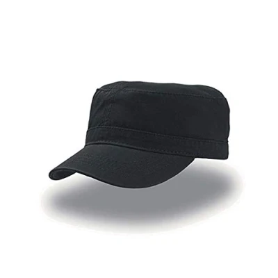 Image of Atlantis Uniform Military Cap Chino Cotton Black OS