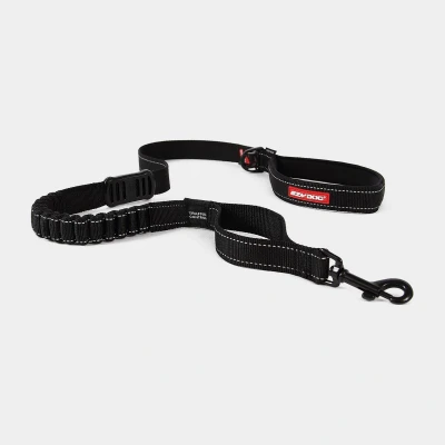 Image of EZYDOG Zero Shock Dog Lead Technology, Absorbing, , Leads For Small Dogs, Medium Large Soft Padded Handle, Traffic Control, 1.2m (Black)