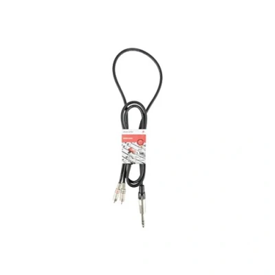 Image of chord Classic Audio Leads 6.3mm TRS Jack Plug 2 x RCA Plugs