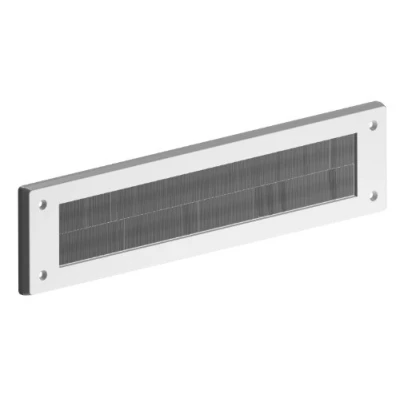 Image of STORMGUARD 06SR0150000W Internal PVC Letter Box Brush Cover White, Aluminium, External dimentions 335mm x 75mm Aperture 279mm x45mm, White