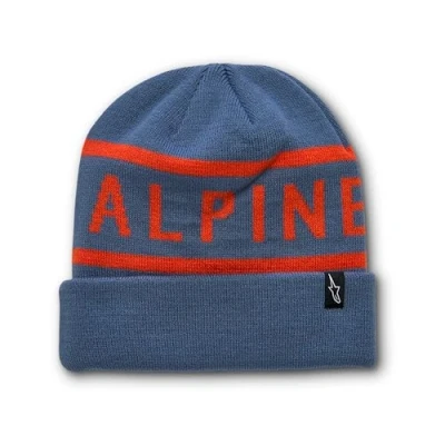 Image of Alpinestars Men&#039;s Wordy Cuff Beanie Hat, Blue/red, One Size