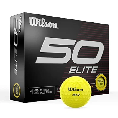 Image of Wilson Fifty Elite Golf Balls 12 Pack, Yellow