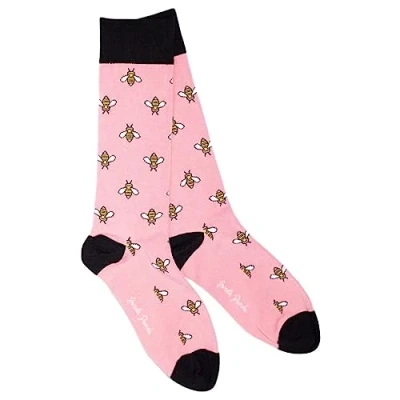 Image of Swole Panda Bamboo Socks UK 4 7 Bumble Bee Pink