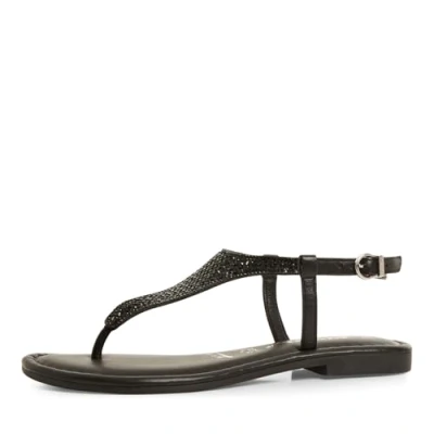 Image of Tamaris Women&#039;s Damen 1 28132 44 Sandal, Black Glam, 6.5 UK