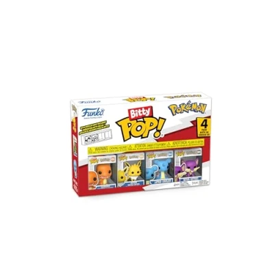 Image of Funko Bitty Pop! Pokemon Charmander 4PK and A Surprise Mystery Mini Figure 0.9 Inch (2.2 Cm) Collectable Stackable Display Shelf Included Gift Idea Party Bags Stocking Cake Topper