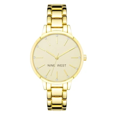 Image of Nine West Women&#039;s Crystal Accented Bracelet Watch, NW/2098